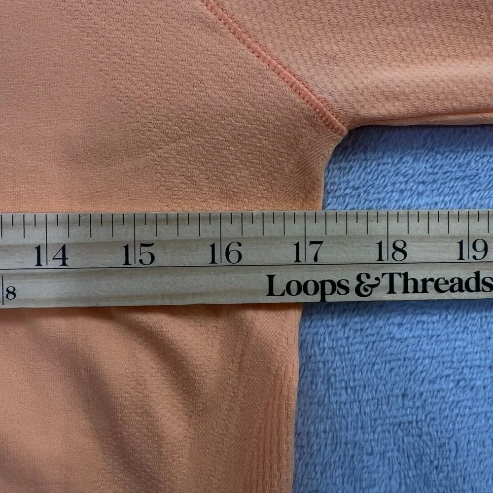 Athleta Girl Power Up Top Seamless Long Sleeve Girls XL Orange‎ Stretch Comfy